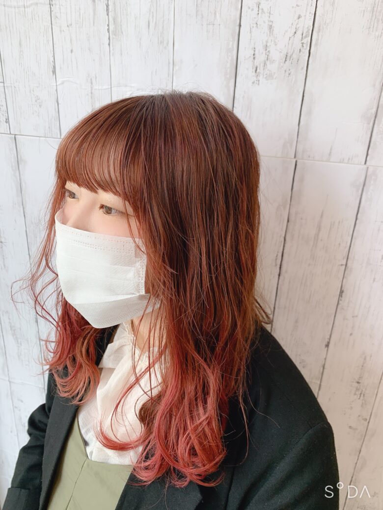 前髪アレンジ